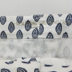 So Slimming By Chicos Pants Womens 1 Crop Blue White Denim Stretch